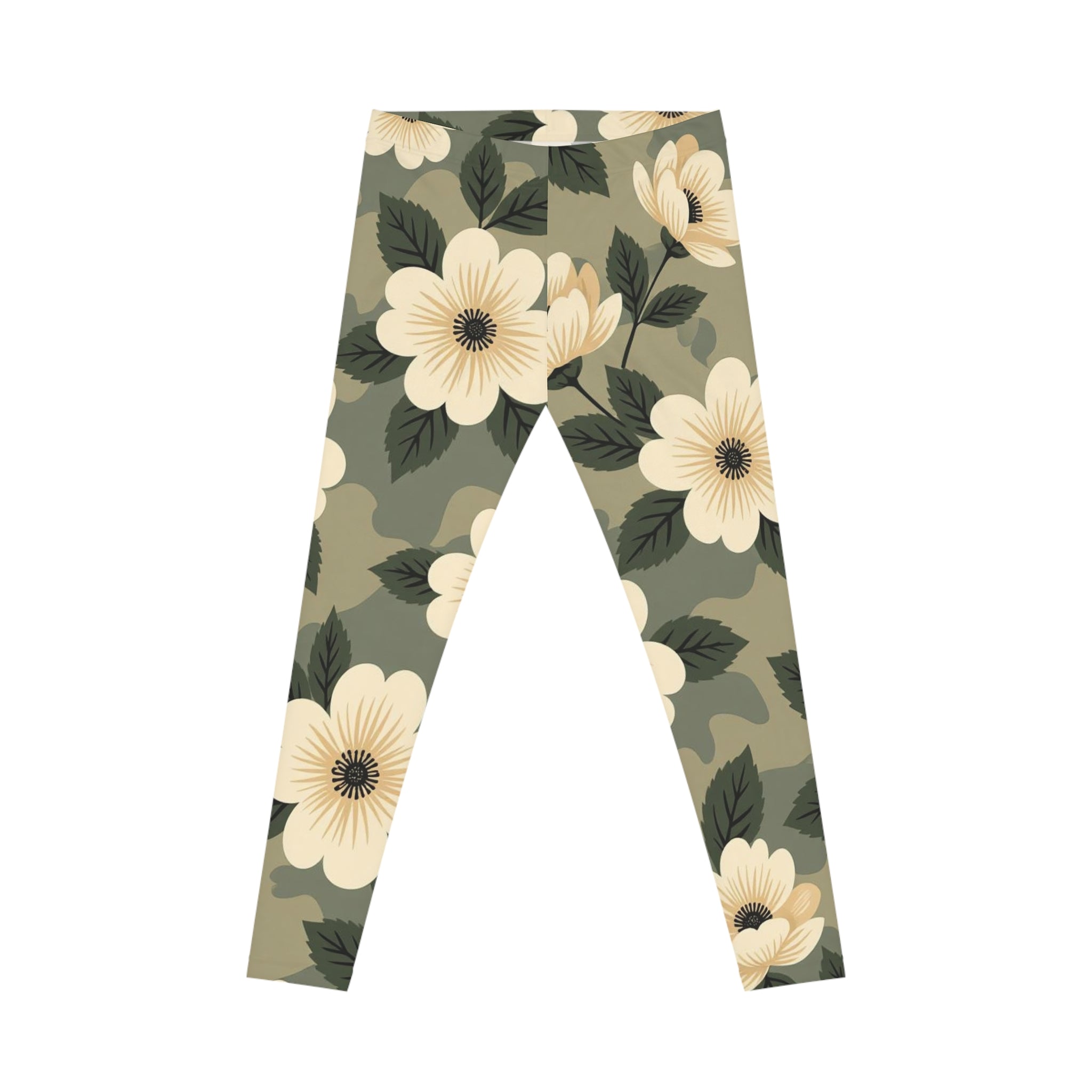 Floral Camo Leggings, Women's Yoga Pants, Petal Ops Activewear, Workout