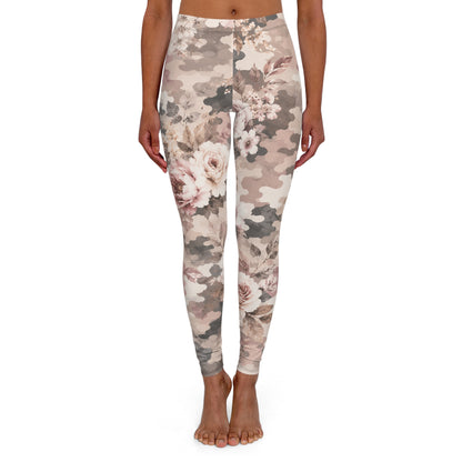 Floral Camo Leggings — Women's Soft Stretch All-Over Print
