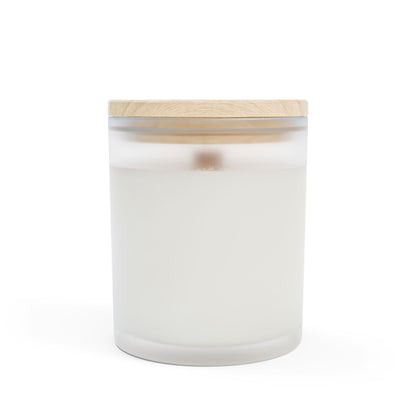 Breathe Frosted Glass Candle — 'BREATHE: One moment at a time' 11oz