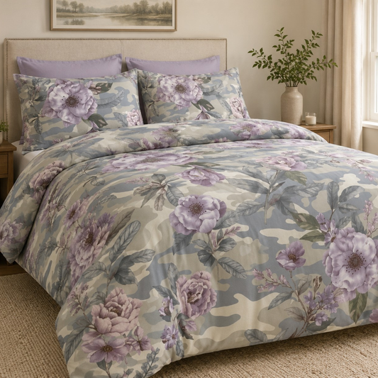 Microfiber Duvet Cover Pedal Ops Floral Camo