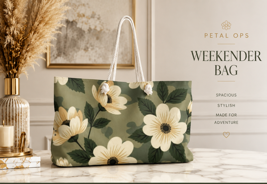 Floral Weekender Bag - Stylish Travel Tote, Beach Bag, Overnight Bag, [...]