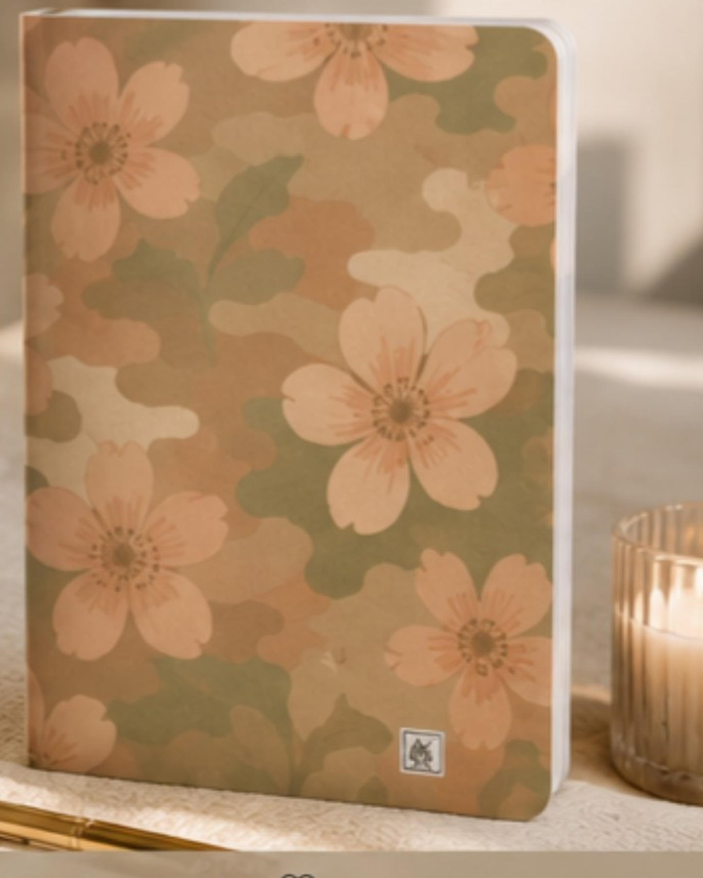 Floral Camo Hardcover Journal - Elegant Floral Design for Personal Reflection and Note-taking