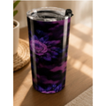 20oz Purple Camo Floral Tumbler – Insulated Travel Cup