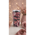 20oz Floral Camo Tumbler – Rose Pink Insulated Travel Cup