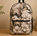Neutral Floral Camouflage Backpack | Beige Flower Camo Pattern