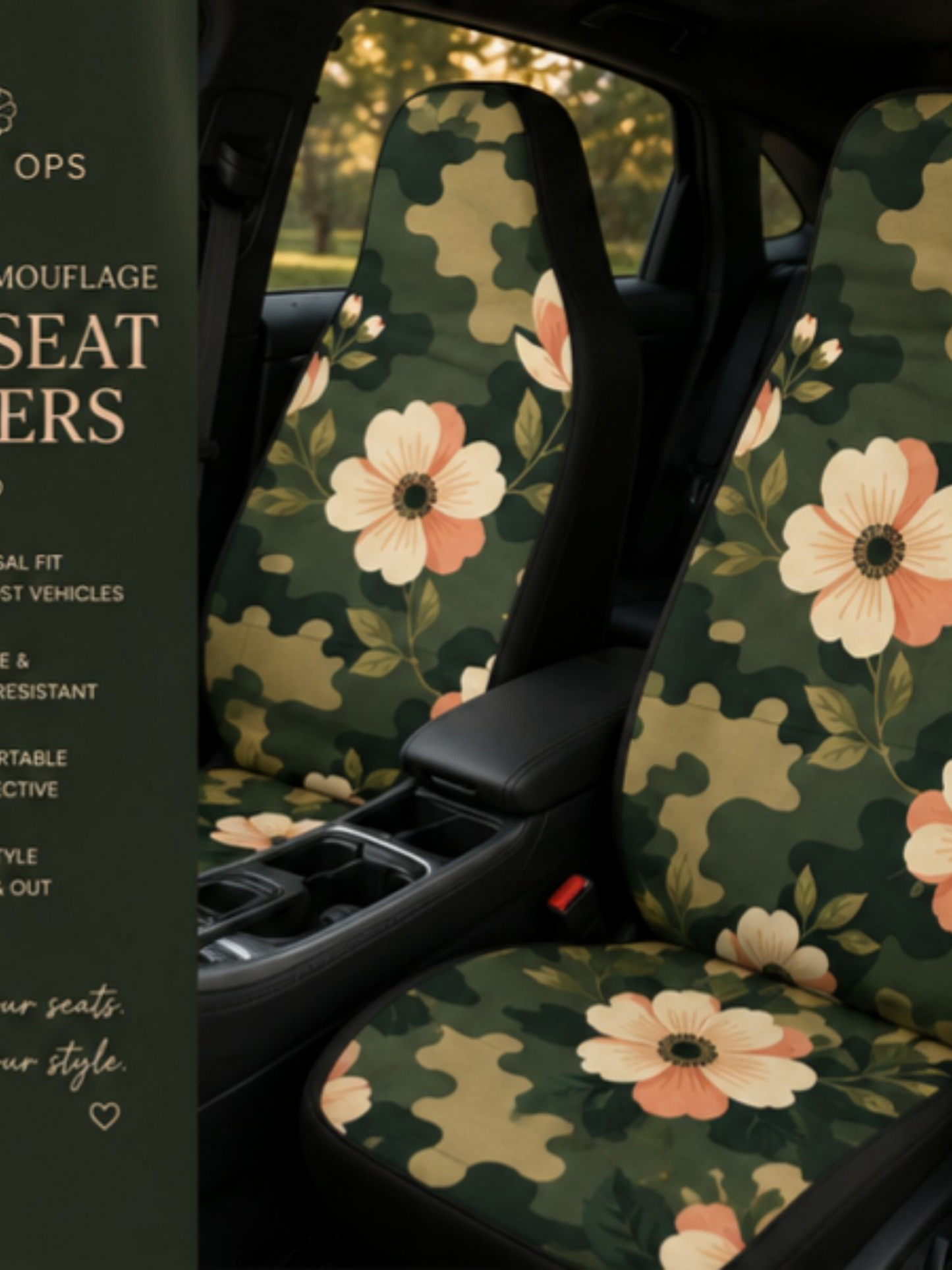 Floral Camouflage Car Seat Covers - Stylish Vehicle Accessories, Flower [...]