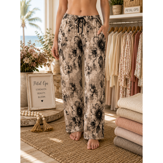 Floral Sepia Lounge Pajama Pants