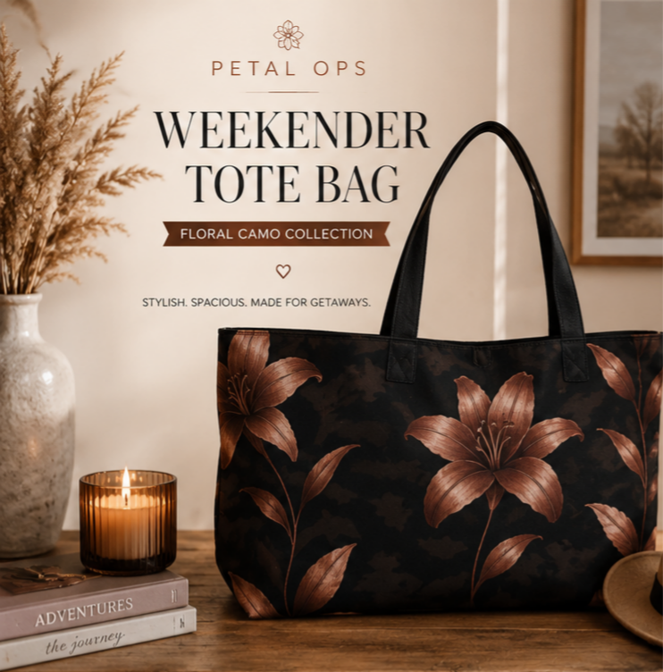 Elegant Floral Weekender Tote Bag - Stylish Carryall for Travel & Everyday Use