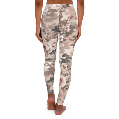 Floral Camo Leggings — Women's Soft Stretch All-Over Print