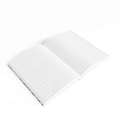 Floral Camouflage Ruled Journal — Vintage Peach Roses Lined Notebook