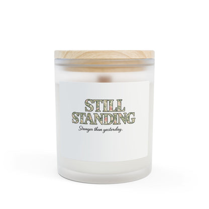 Still Standing Frosted Glass Candle — 11oz Inspirational Scented Candle